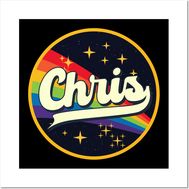 Chris // Rainbow In Space Vintage Style Wall Art by LMW Art